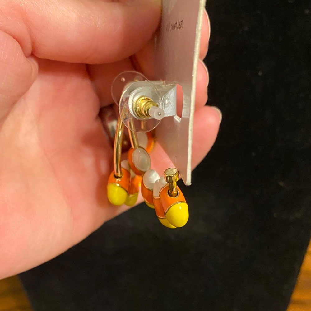 BaubleBar Candy Corn Hoop Earrings - Picture 4 of 5